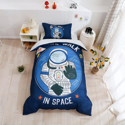 3D Cartoon Astronaut Pattern Quilt Cover Set Bedding Set Duvet Cover Pillowcases 183