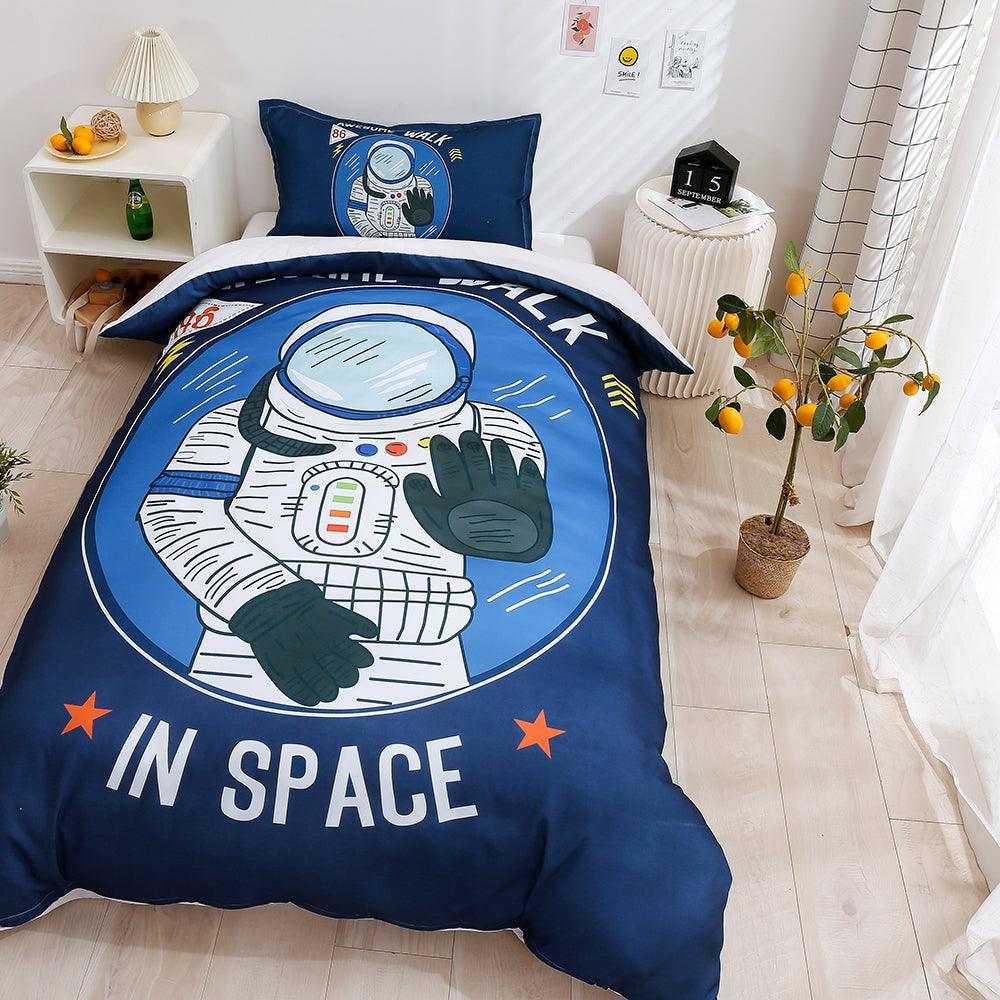 3D Cartoon Astronaut Pattern Quilt Cover Set Bedding Set Duvet Cover Pillowcases 183