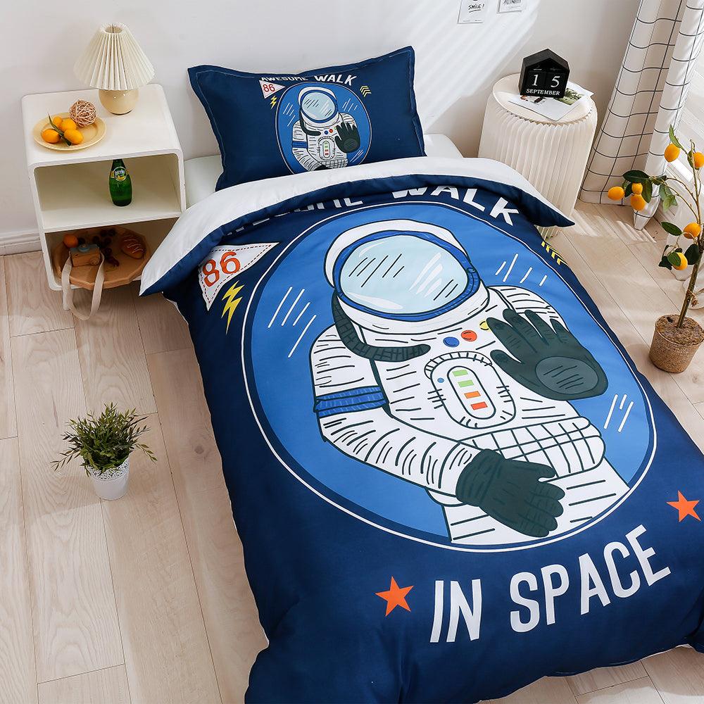 3D Cartoon Astronaut Pattern Quilt Cover Set Bedding Set Duvet Cover Pillowcases 183