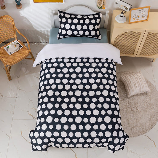 3D Black Roundness Geometric Pattern Quilt Cover Set Bedding Set Duvet Cover Pillowcases 396
