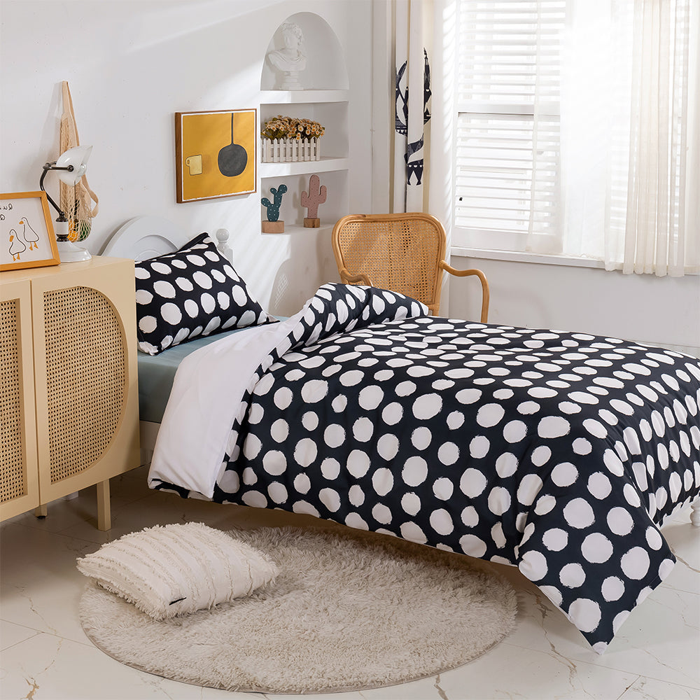 3D Black Roundness Geometric Pattern Quilt Cover Set Bedding Set Duvet Cover Pillowcases 396