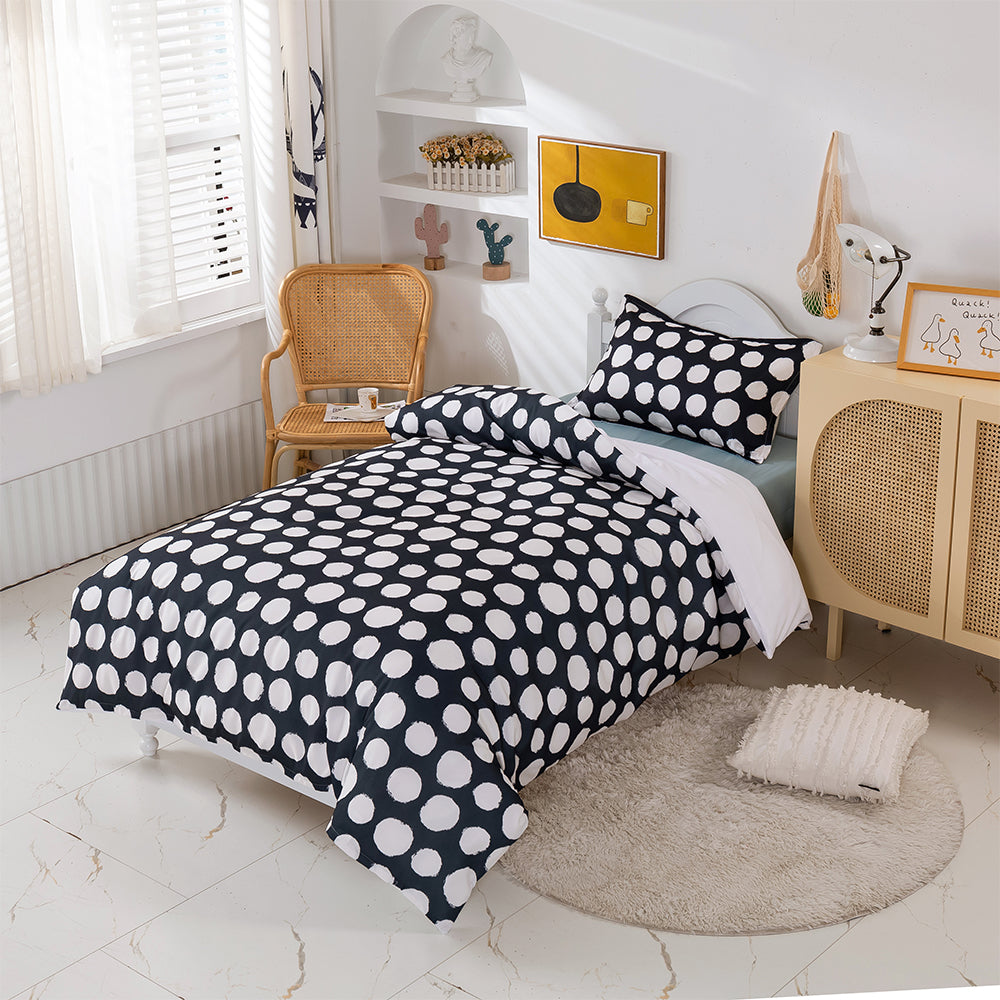 3D Black Roundness Geometric Pattern Quilt Cover Set Bedding Set Duvet Cover Pillowcases 396