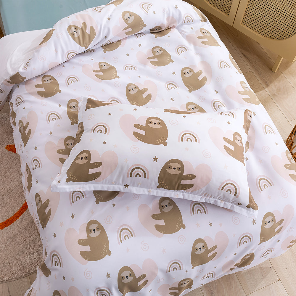 3D Bradypod Rainbow Pattern Cartoon Quilt Cover Set Bedding Set Duvet Cover Pillowcases 150