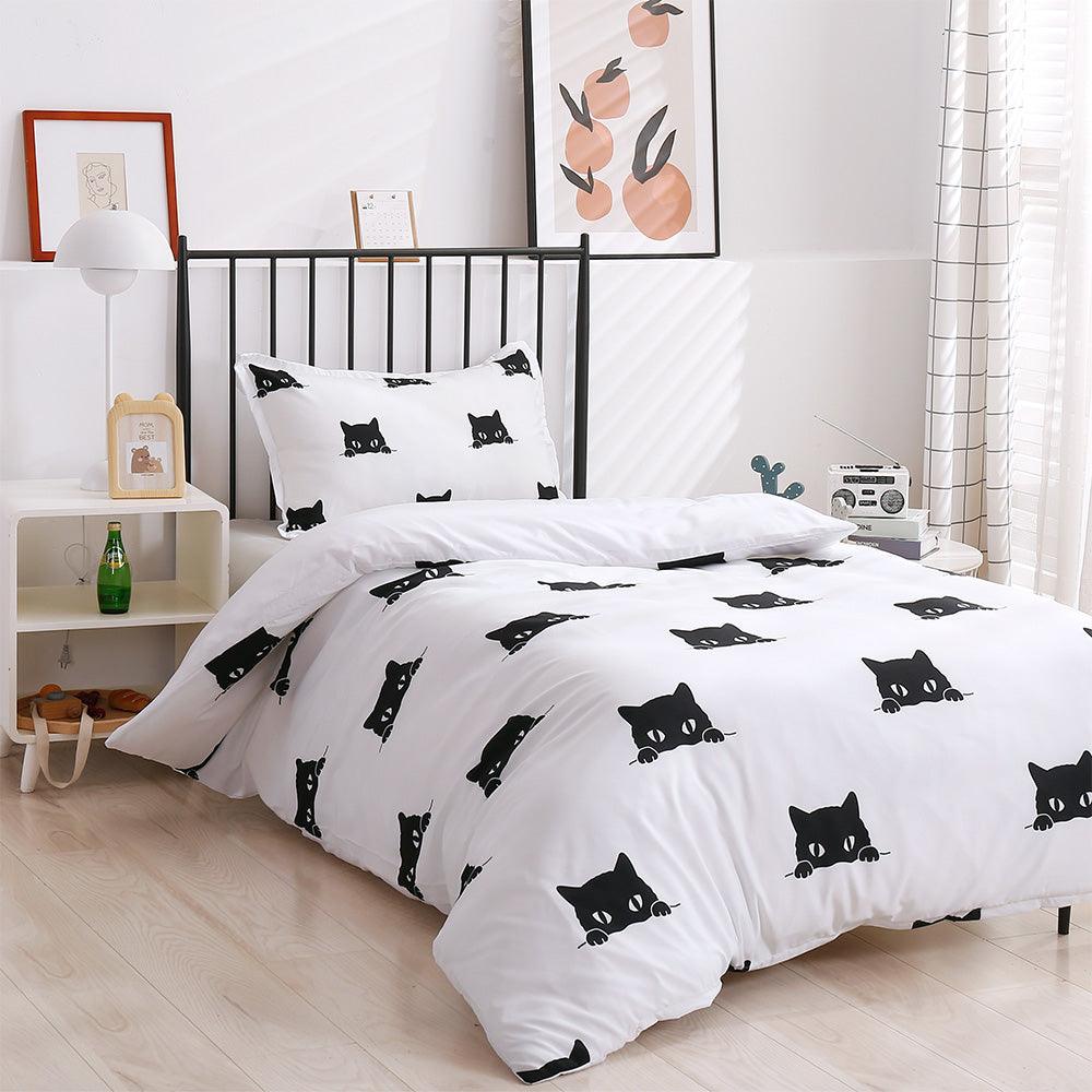 3D Cartoon Animal Cat Quilt Cover Set Bedding Set Duvet Cover Pillowcases 185