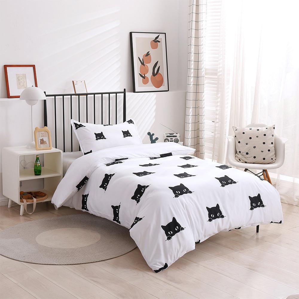 3D Cartoon Animal Cat Quilt Cover Set Bedding Set Duvet Cover Pillowcases 185