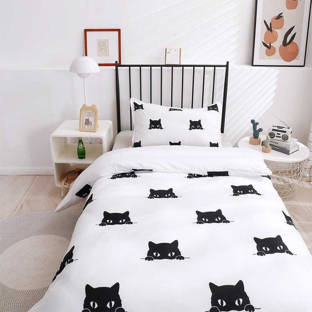 3D Cartoon Animal Cat Quilt Cover Set Bedding Set Duvet Cover Pillowcases 185