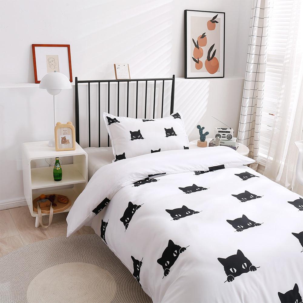 3D Cartoon Animal Cat Quilt Cover Set Bedding Set Duvet Cover Pillowcases 185