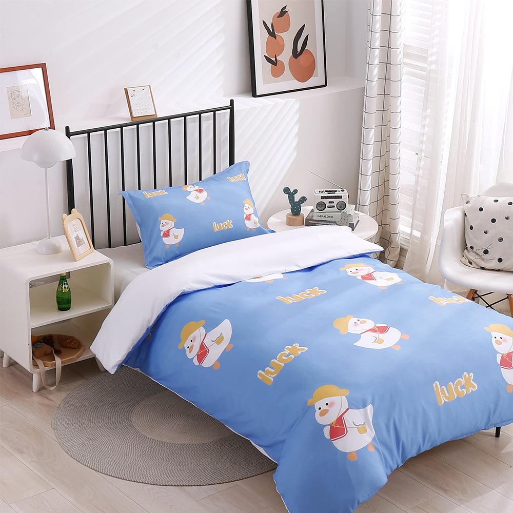 3D Cartoon Animal Blue Duck Quilt Cover Set Bedding Set Duvet Cover Pillowcases 179