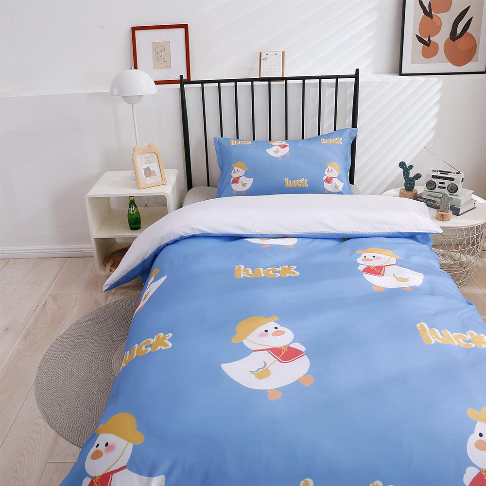 3D Cartoon Animal Blue Duck Quilt Cover Set Bedding Set Duvet Cover Pillowcases 179