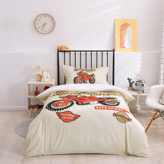 3D Cartoon Motorcycle Quilt Cover Set Bedding Set Duvet Cover Pillowcases 192