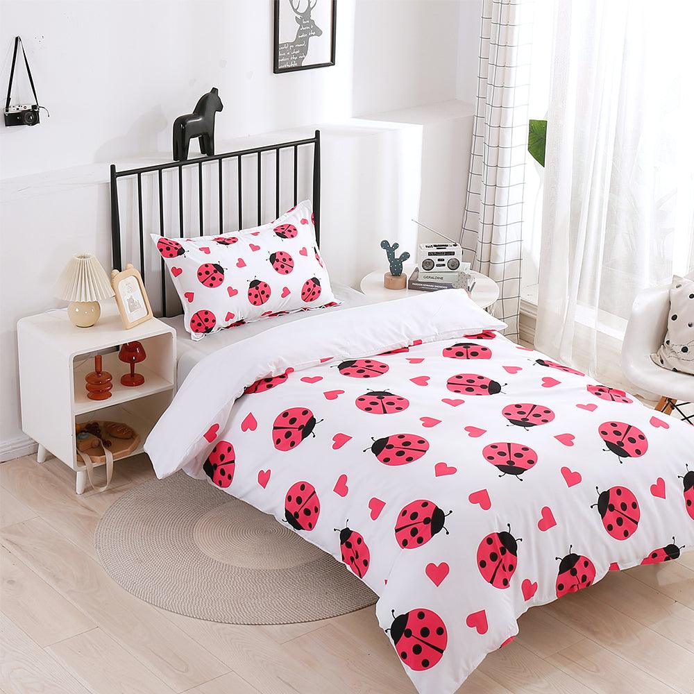 3D Cartoon Animal Ladybug Quilt Cover Set Bedding Set Duvet Cover Pillowcases 186