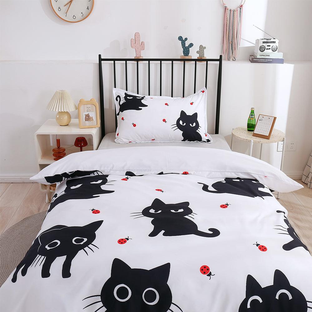 3D Cartoon Animal Cat Quilt Cover Set Bedding Set Duvet Cover Pillowcases 187