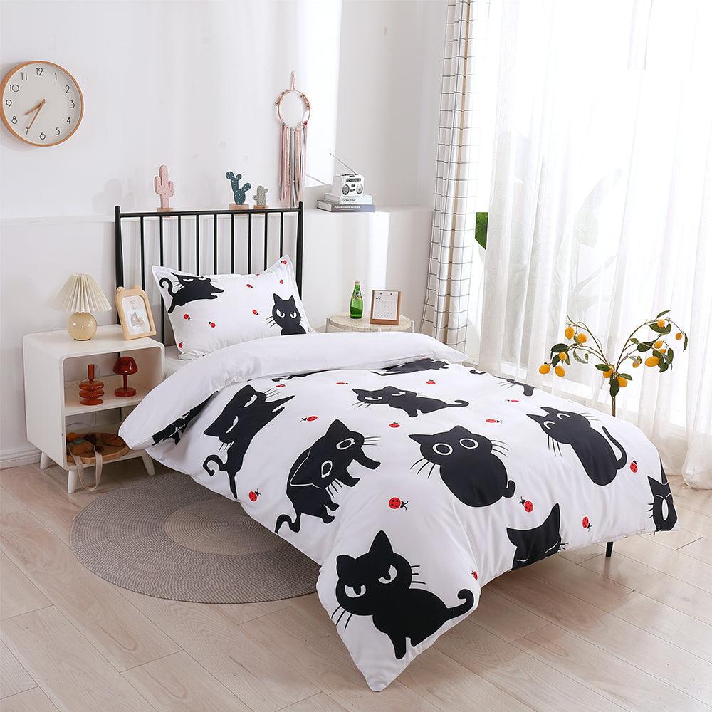 3D Cartoon Animal Cat Quilt Cover Set Bedding Set Duvet Cover Pillowcases 187
