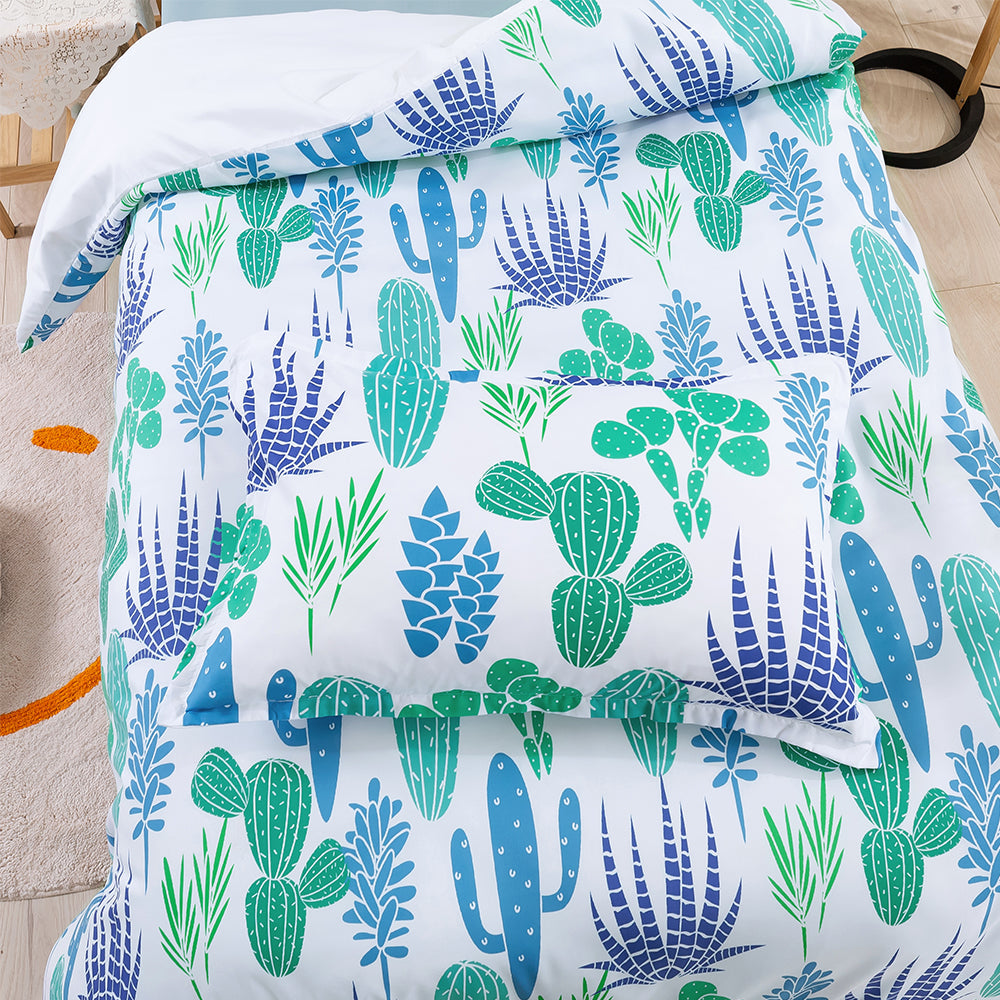 3D Cactus Aloe Pattern Green Quilt Cover Set Bedding Set Duvet Cover Pillowcases 170
