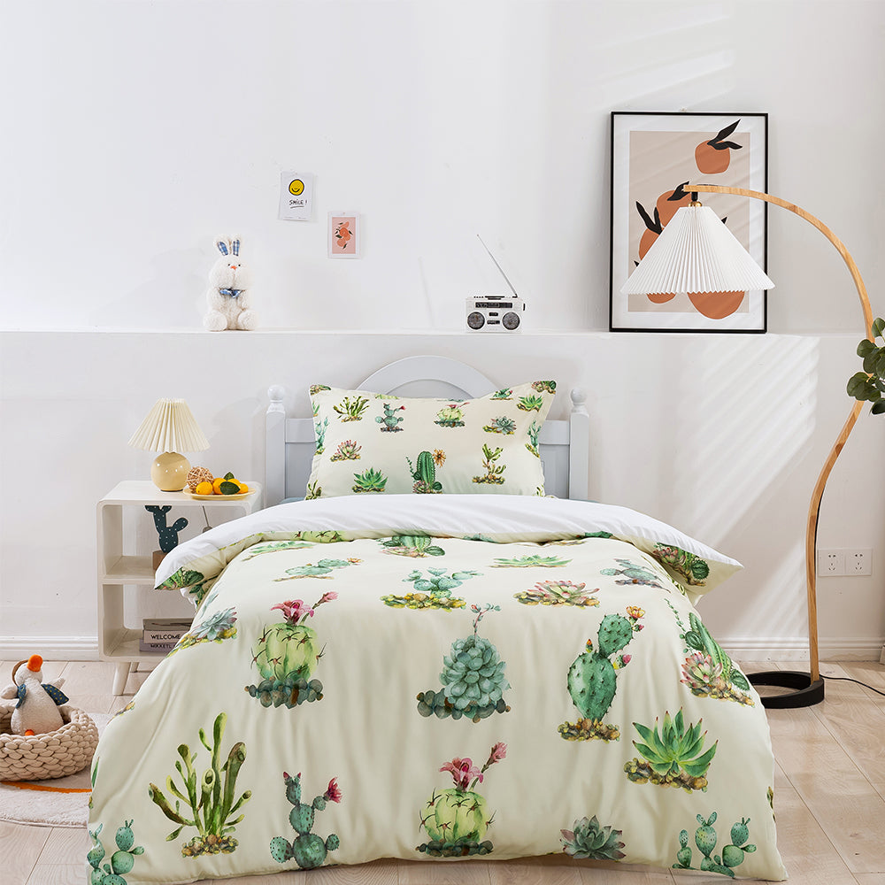 3D Cactus Succulent Quilt Cover Set Bedding Set Duvet Cover Pillowcase 174
