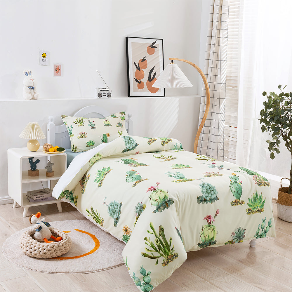 3D Cactus Succulent Quilt Cover Set Bedding Set Duvet Cover Pillowcase 174