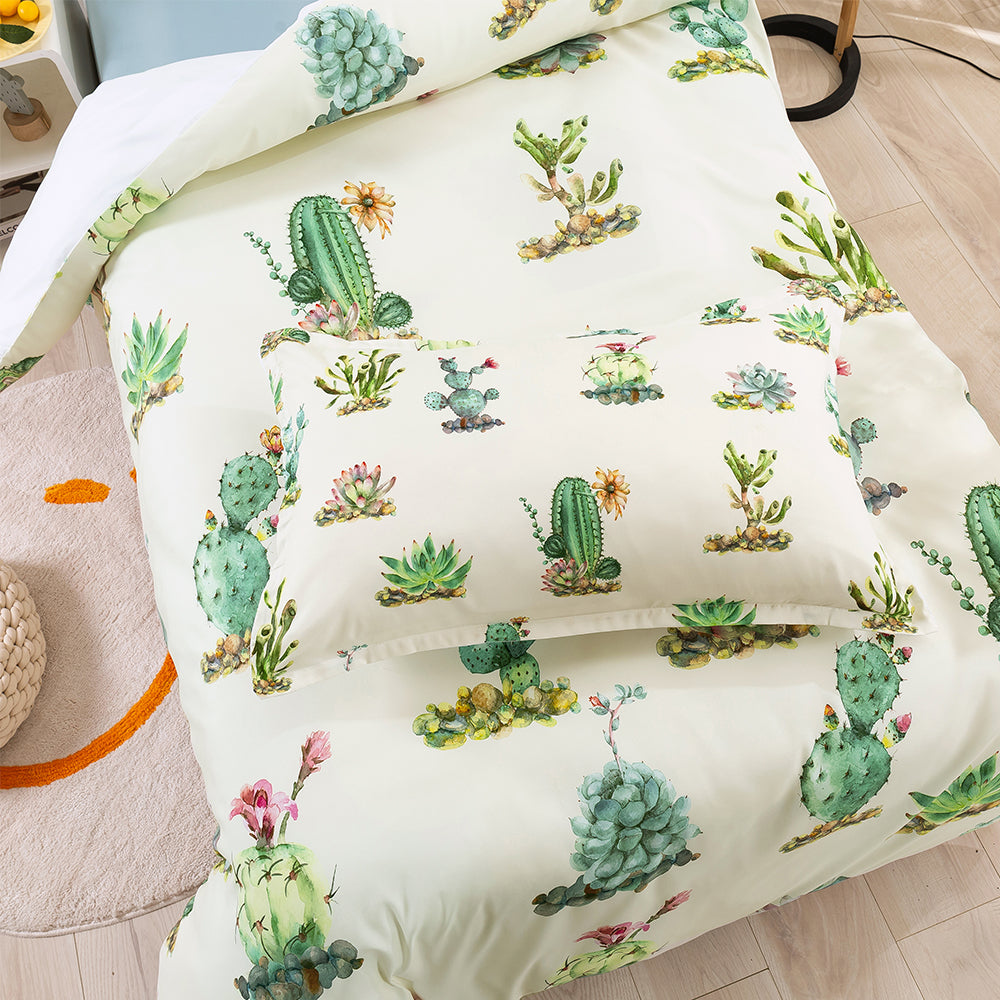 3D Cactus Succulent Quilt Cover Set Bedding Set Duvet Cover Pillowcase 174