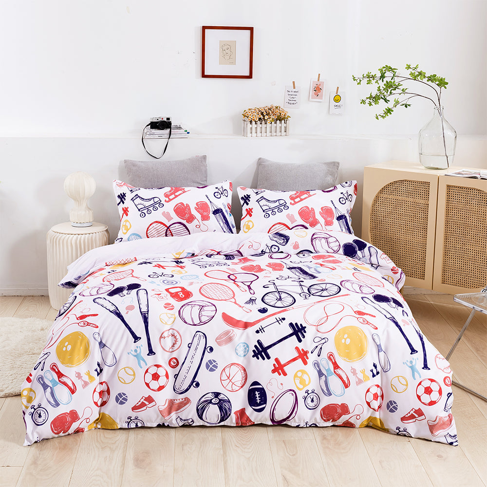 3D Balls Sports Pattern Quilt Cover Set Bedding Set Duvet Cover Pillowcases 620