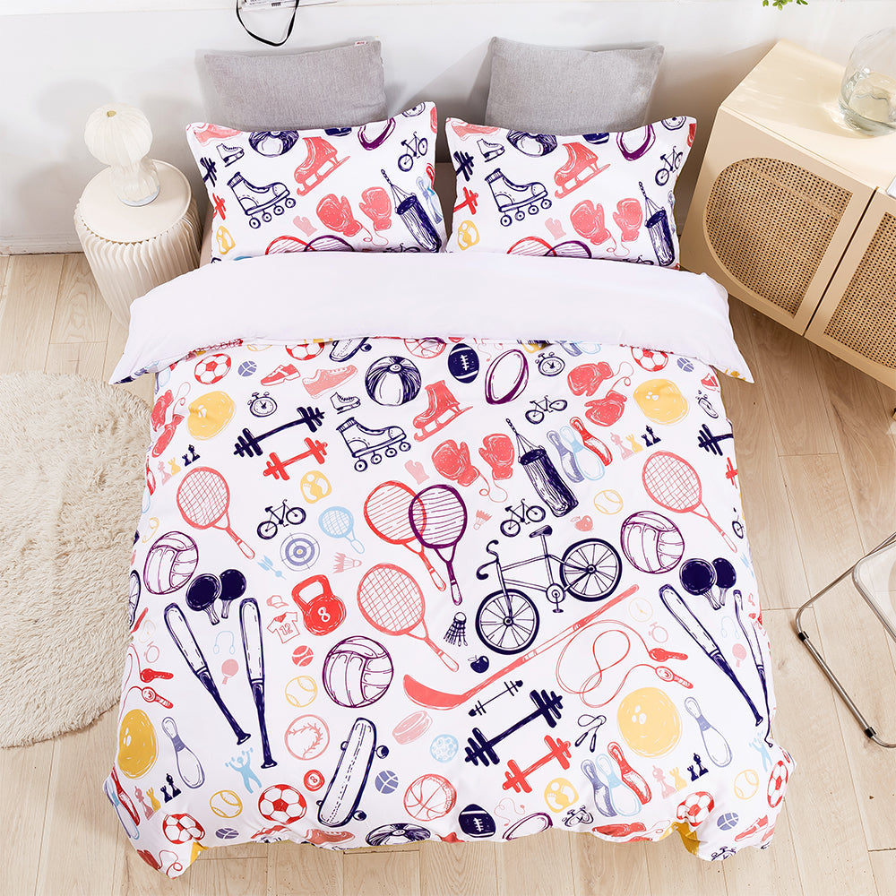 3D Balls Sports Pattern Quilt Cover Set Bedding Set Duvet Cover Pillowcases 620