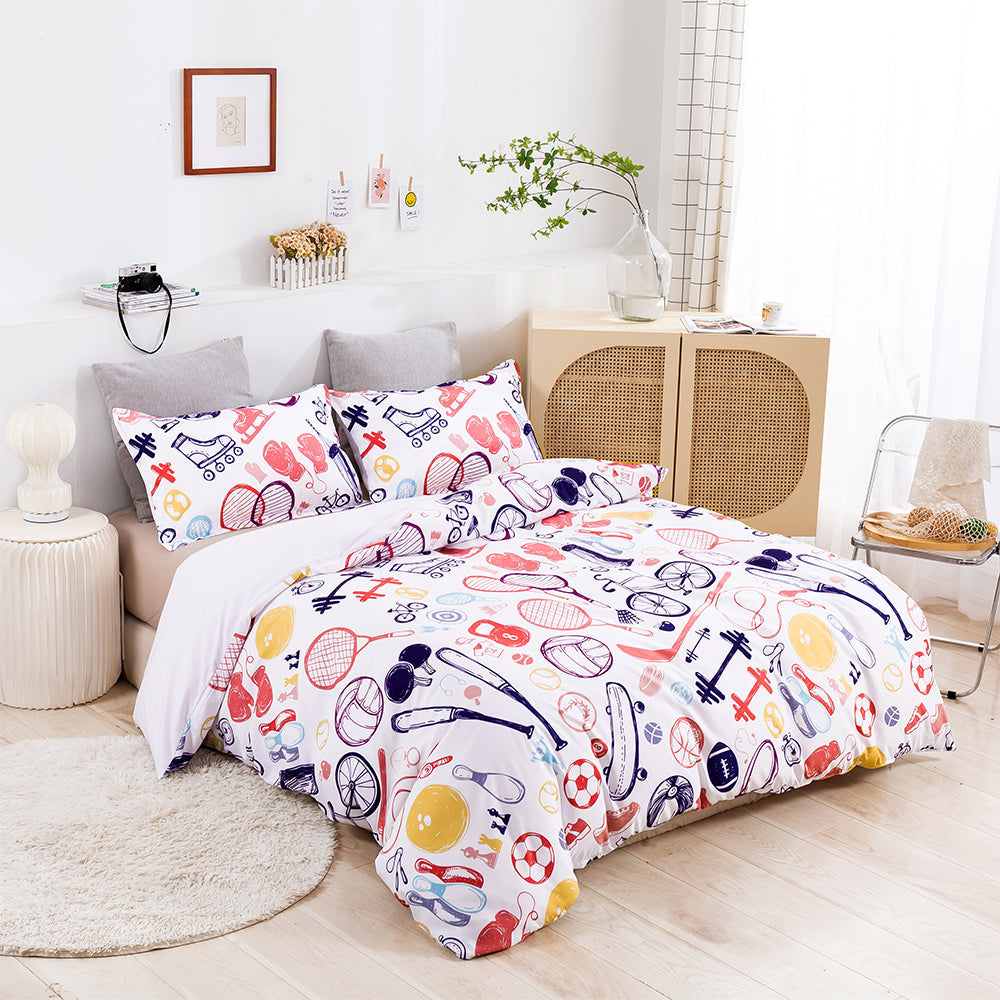 3D Balls Sports Pattern Quilt Cover Set Bedding Set Duvet Cover Pillowcases 620