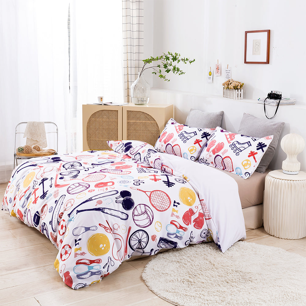 3D Balls Sports Pattern Quilt Cover Set Bedding Set Duvet Cover Pillowcases 620