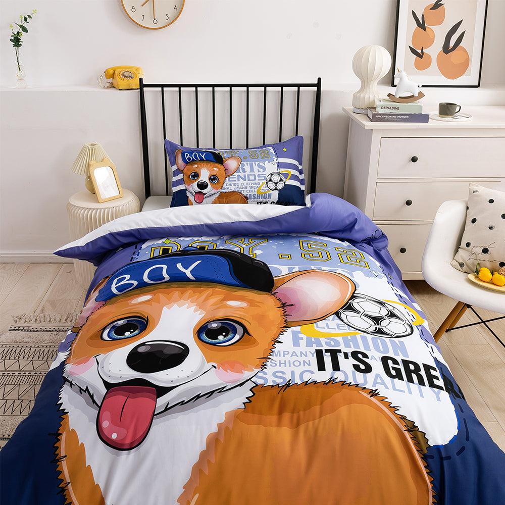 3D Cartoon Animal Dog Quilt Cover Set Bedding Set Duvet Cover Pillowcases 205
