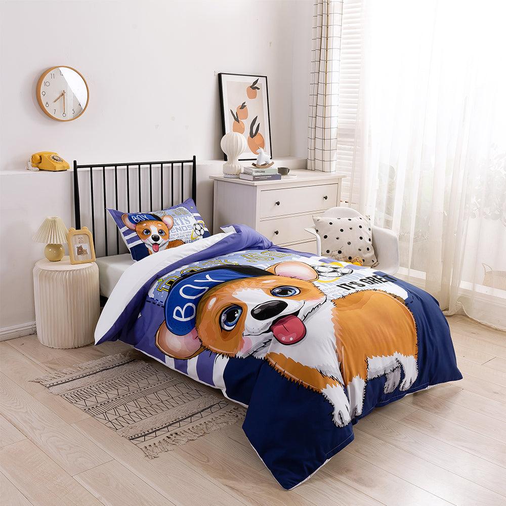 3D Cartoon Animal Dog Quilt Cover Set Bedding Set Duvet Cover Pillowcases 205