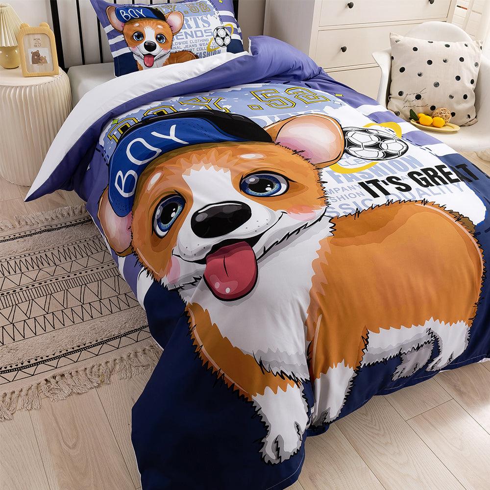 3D Cartoon Animal Dog Quilt Cover Set Bedding Set Duvet Cover Pillowcases 205