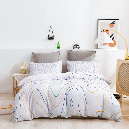 3D Abstract Color Geometry Quilt Cover Set Bedding Set Duvet Cover Pillowcases 278