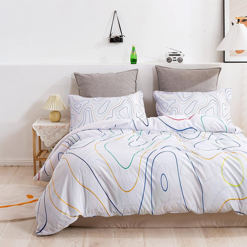 3D Abstract Color Geometry Quilt Cover Set Bedding Set Duvet Cover Pillowcases 278