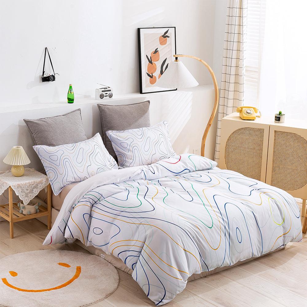 3D Abstract Color Geometry Quilt Cover Set Bedding Set Duvet Cover Pillowcases 278