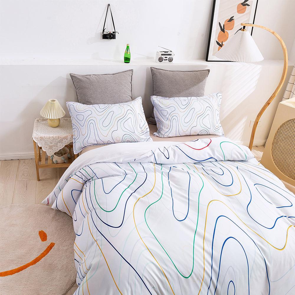 3D Abstract Color Geometry Quilt Cover Set Bedding Set Duvet Cover Pillowcases 278