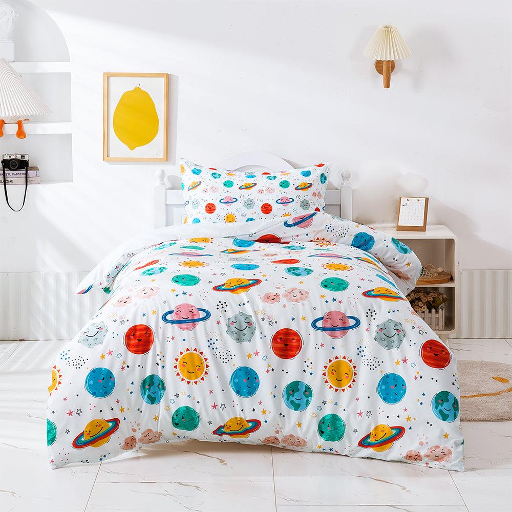 3D Cartoon Color Planet Quilt Cover Set Bedding Set Duvet Cover Pillowcases 25