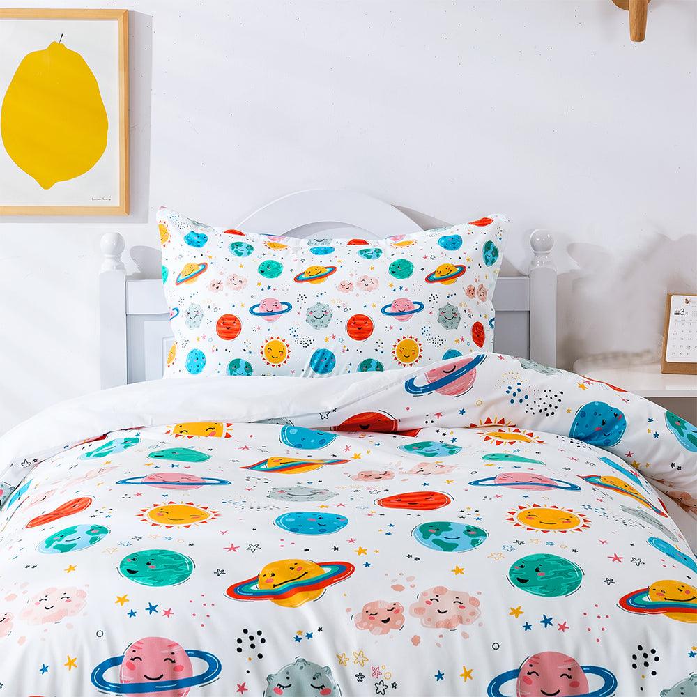 3D Cartoon Color Planet Quilt Cover Set Bedding Set Duvet Cover Pillowcases 25