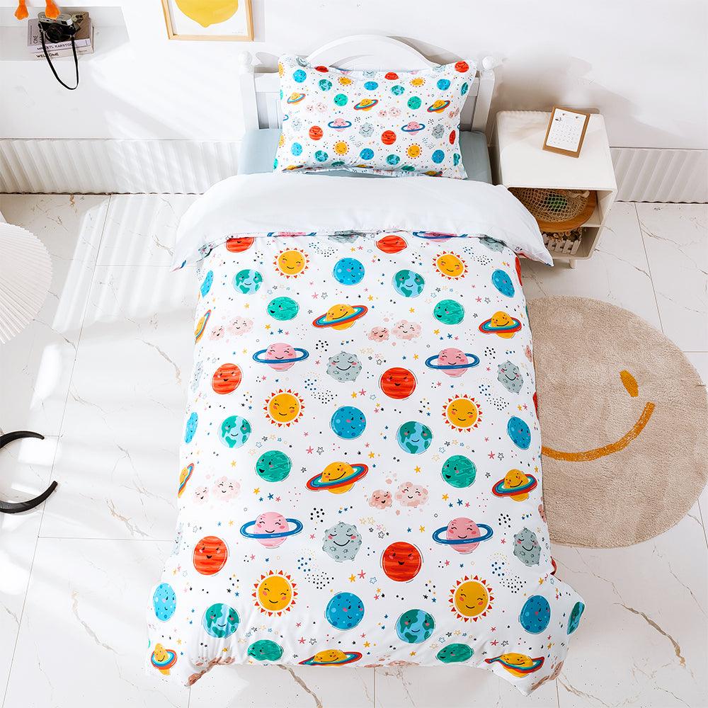 3D Cartoon Color Planet Quilt Cover Set Bedding Set Duvet Cover Pillowcases 25