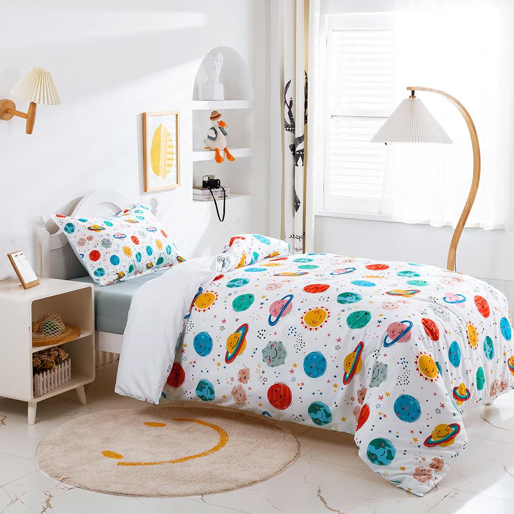 3D Cartoon Color Planet Quilt Cover Set Bedding Set Duvet Cover Pillowcases 25