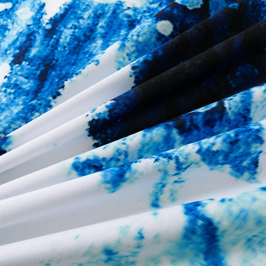 3D Blue Spiricle Watercolor Quilt Cover Set Bedding Set Duvet Cover Pillowcases 639