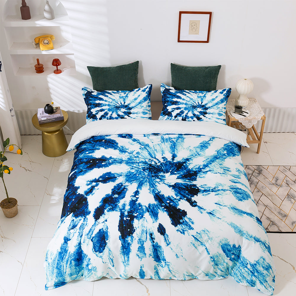 3D Blue Spiricle Watercolor Quilt Cover Set Bedding Set Duvet Cover Pillowcases 639