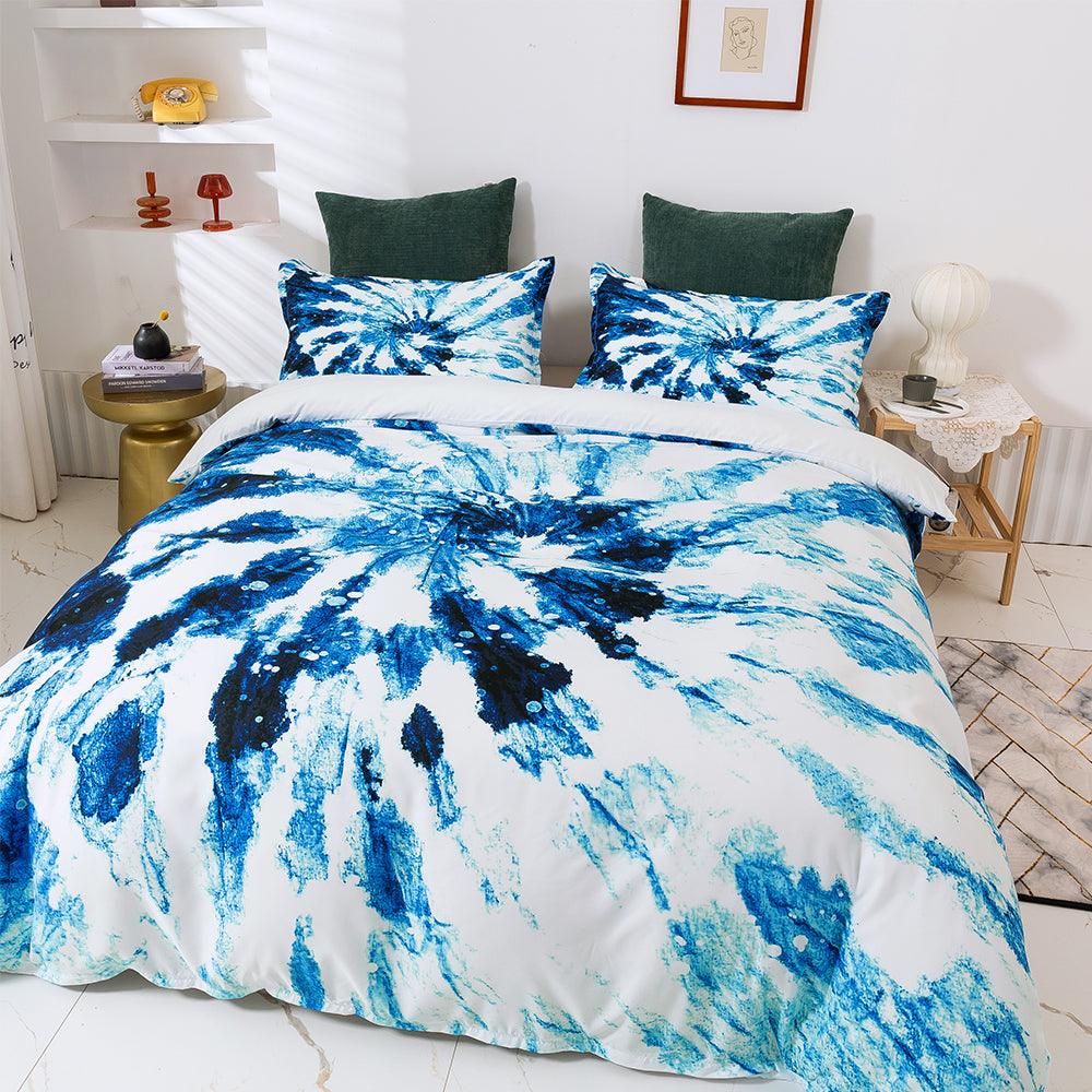 3D Blue Tie Dye Quilt Cover Set Bedding Set Duvet Cover Pillowcases 43