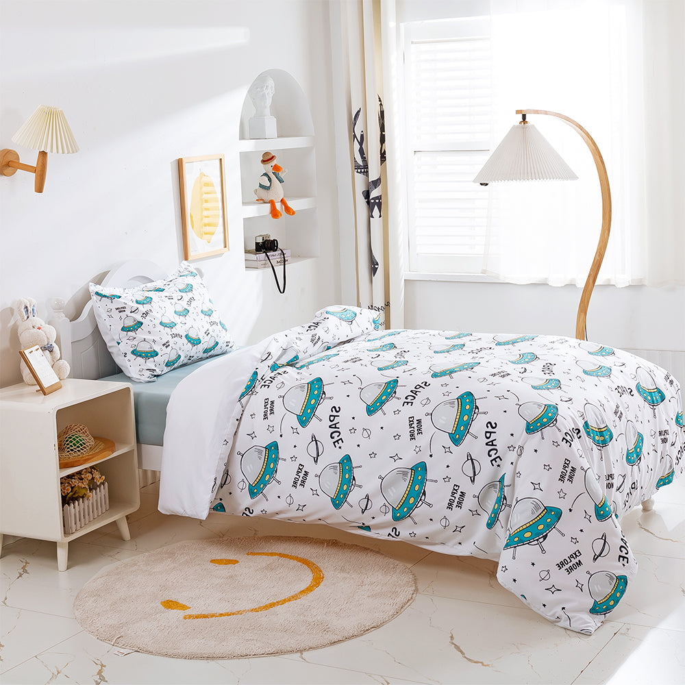 3D Cartoon Aircraft Pattern Quilt Cover Set Bedding Set Duvet Cover Pillowcases 452