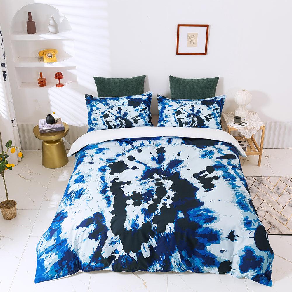 3D Blue Tie Dye Quilt Cover Set Bedding Set Duvet Cover Pillowcases 44