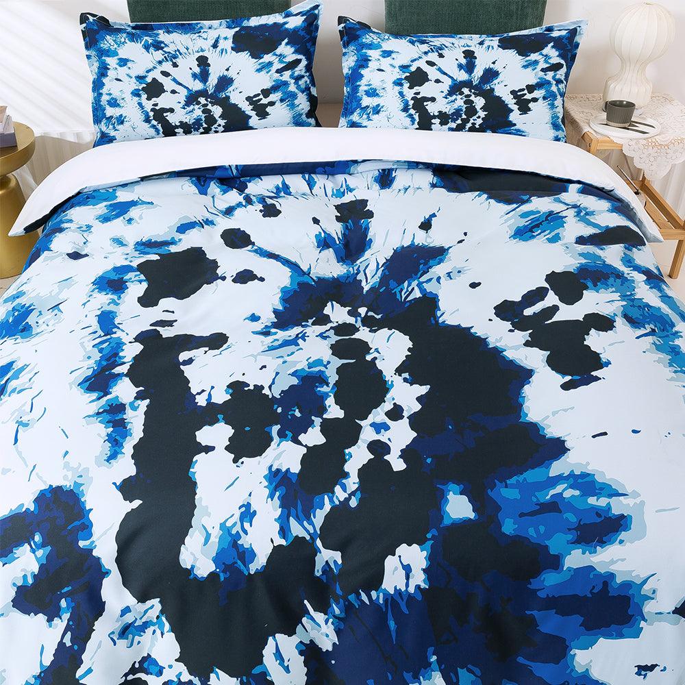 3D Blue Tie Dye Quilt Cover Set Bedding Set Duvet Cover Pillowcases 44