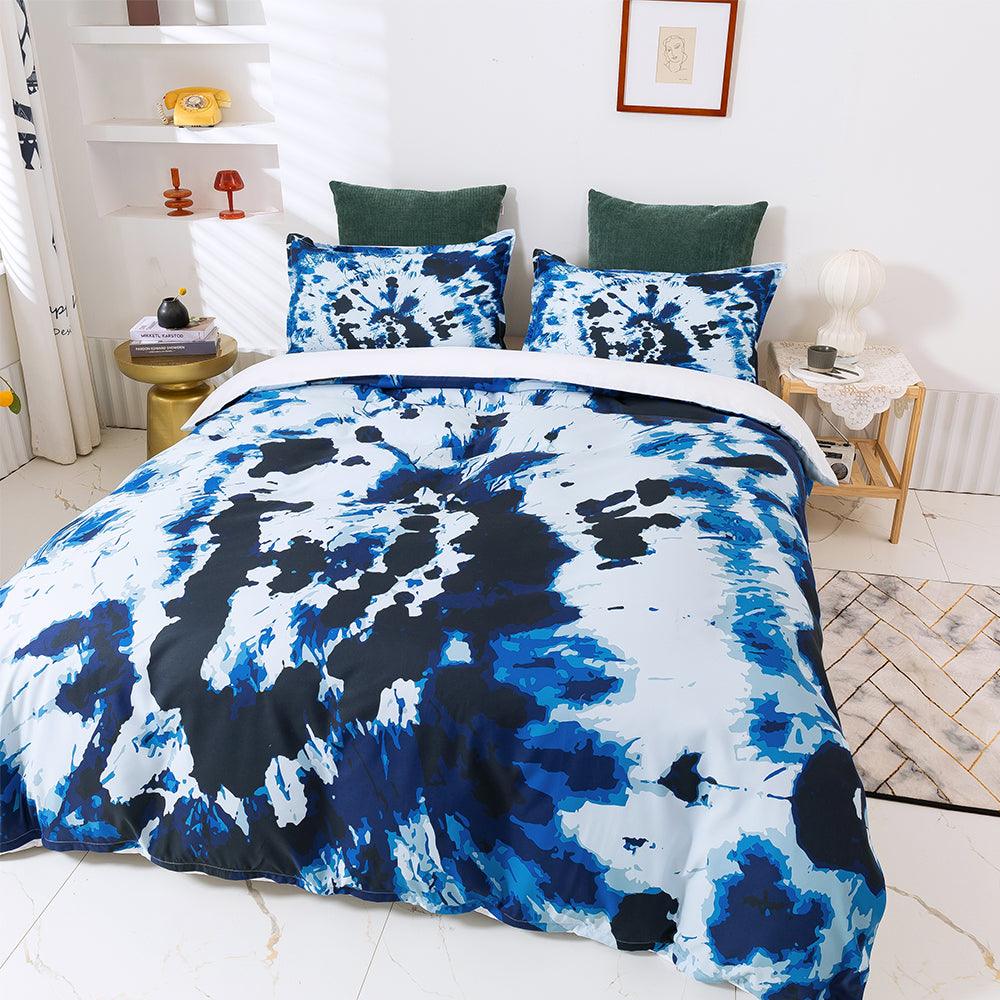 3D Blue Tie Dye Quilt Cover Set Bedding Set Duvet Cover Pillowcases 44