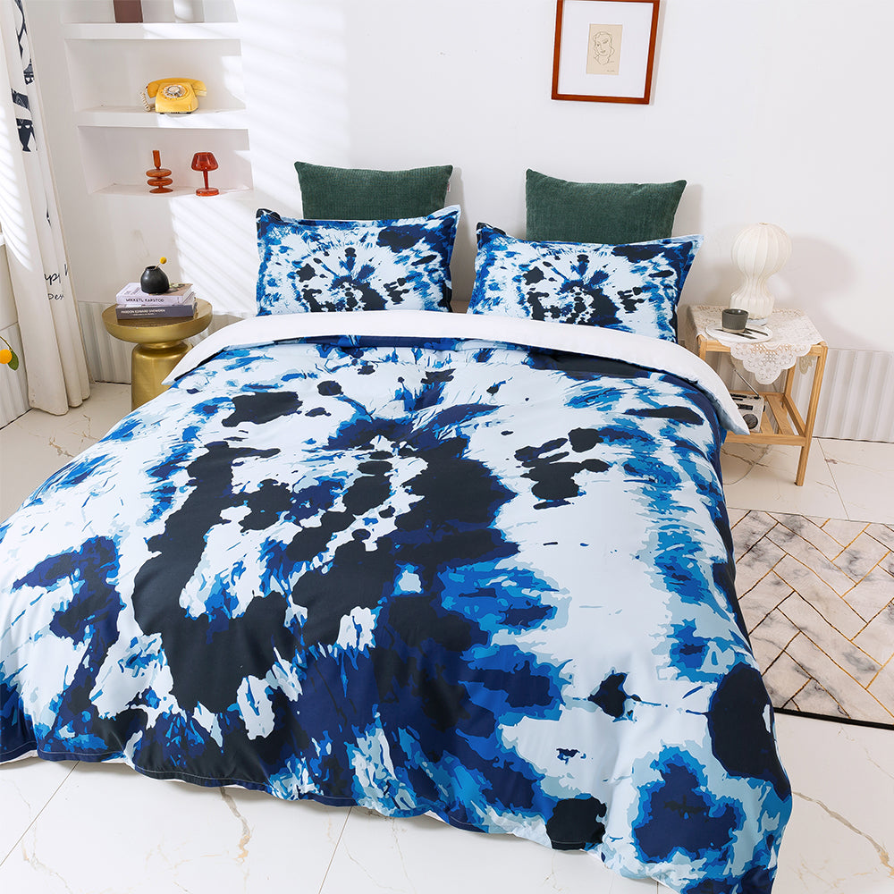 3D Blue Abstract Watercolor Quilt Cover Set Bedding Set Duvet Cover Pillowcases 640