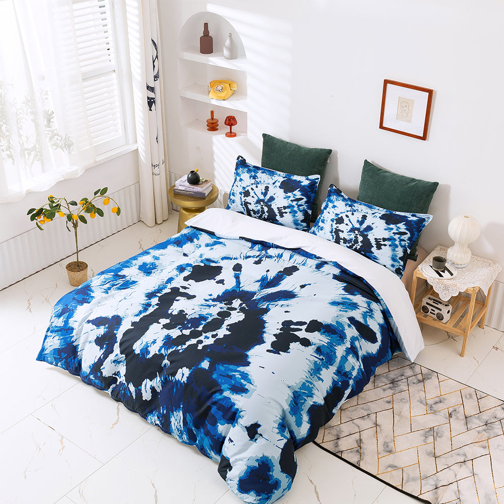3D Blue Abstract Watercolor Quilt Cover Set Bedding Set Duvet Cover Pillowcases 640