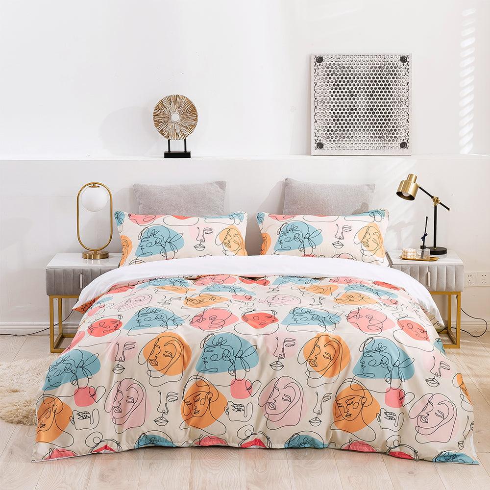 3D Cartoon Color Comic Face Quilt Cover Set Bedding Set Duvet Cover Pillowcases 280
