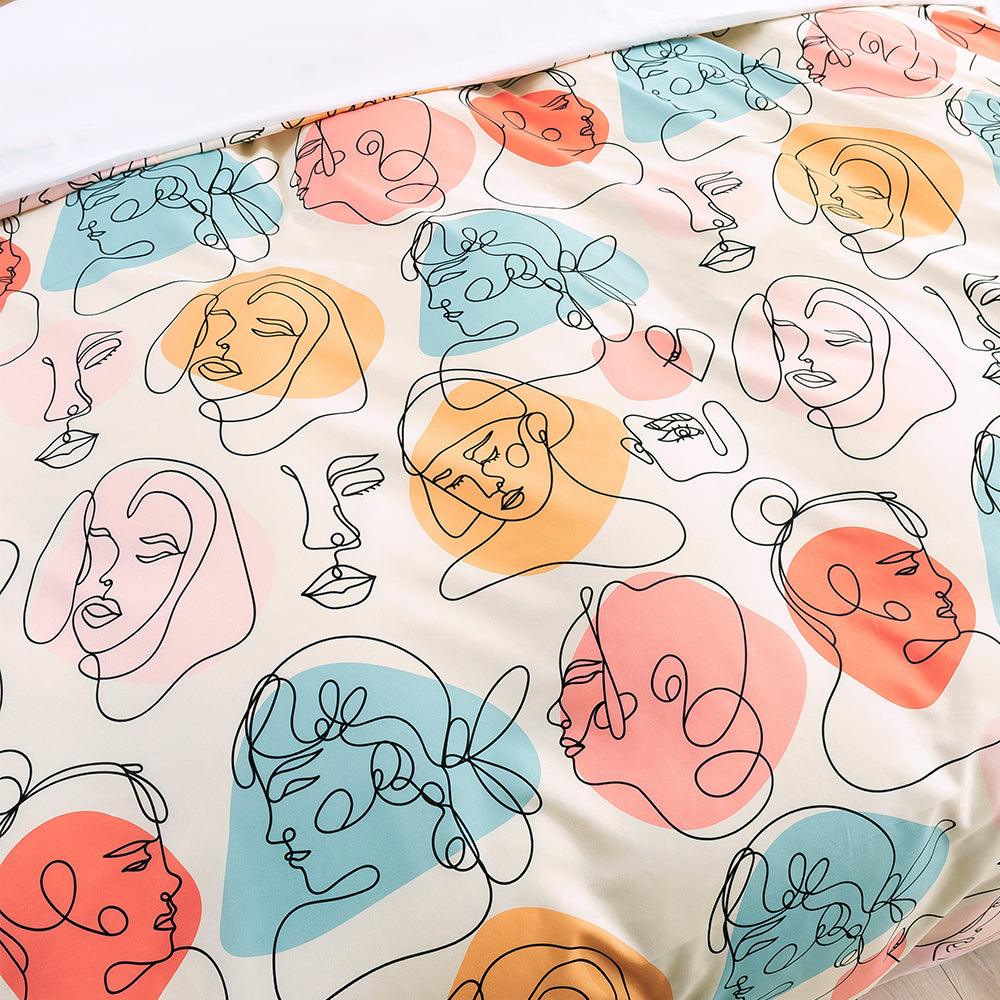 3D Cartoon Color Comic Face Quilt Cover Set Bedding Set Duvet Cover Pillowcases 280