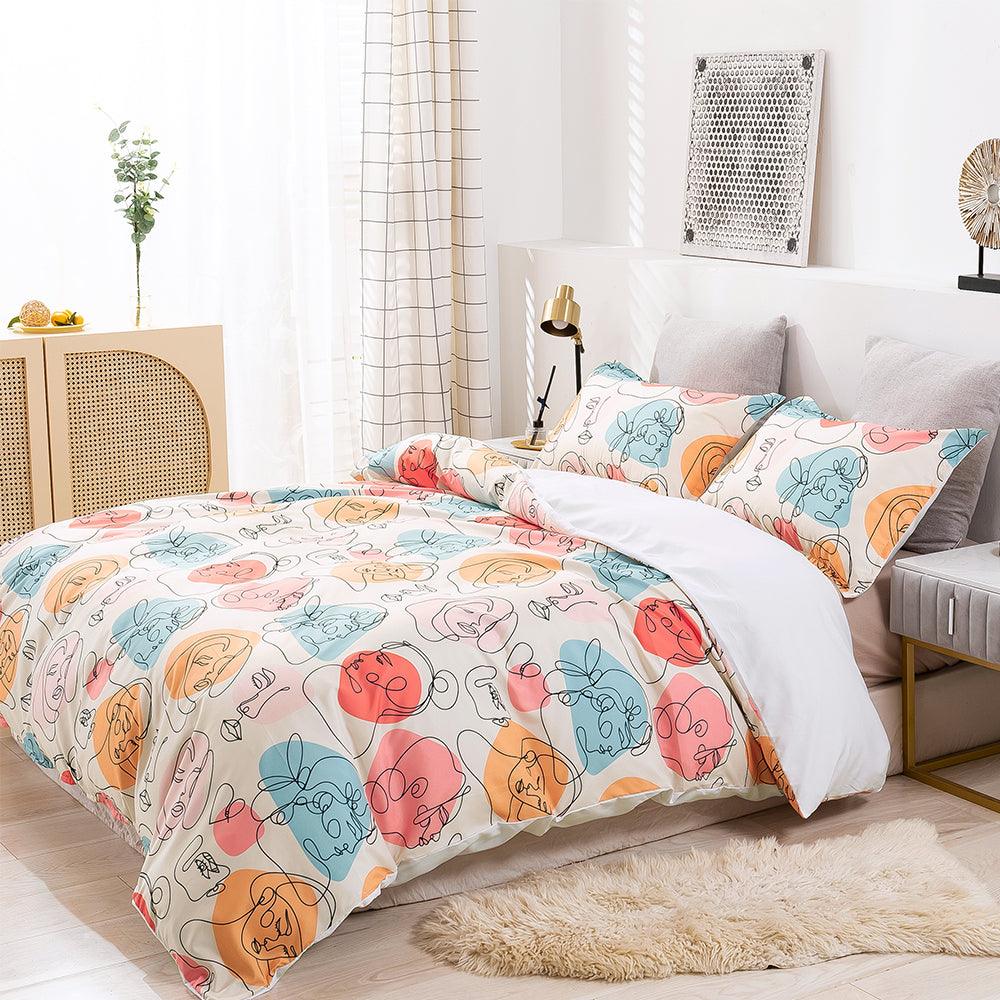 3D Cartoon Color Comic Face Quilt Cover Set Bedding Set Duvet Cover Pillowcases 280