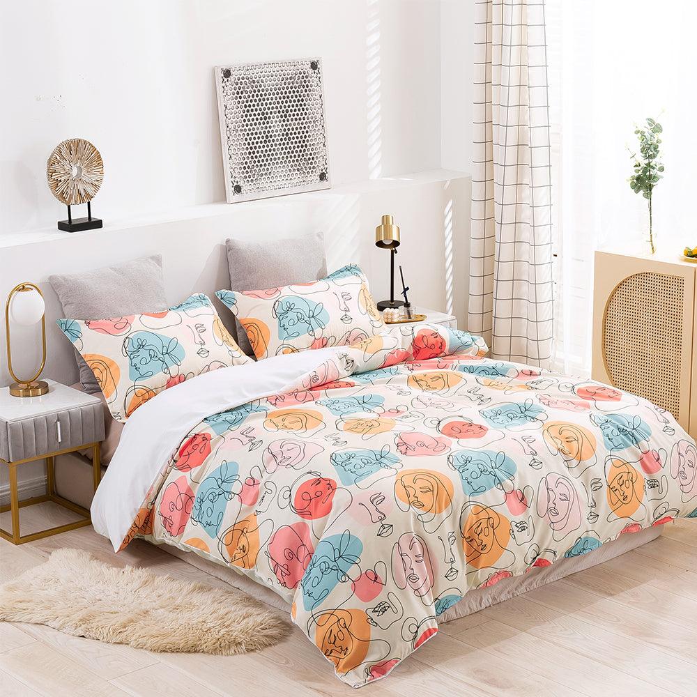 3D Cartoon Color Comic Face Quilt Cover Set Bedding Set Duvet Cover Pillowcases 280