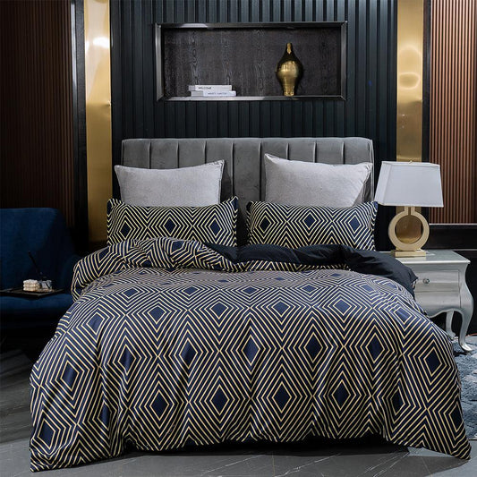 3D Abstract Geometric Rhombus Quilt Cover Set Bedding Set Duvet Cover Pillowcases 176